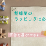 胡蝶蘭のラッピングは必要？何色を選ぶべき？胡蝶蘭専門店ギフトフラワー